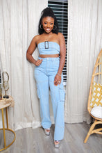 Load image into Gallery viewer, Mari’s Denim Cargo set ( S-XL)
